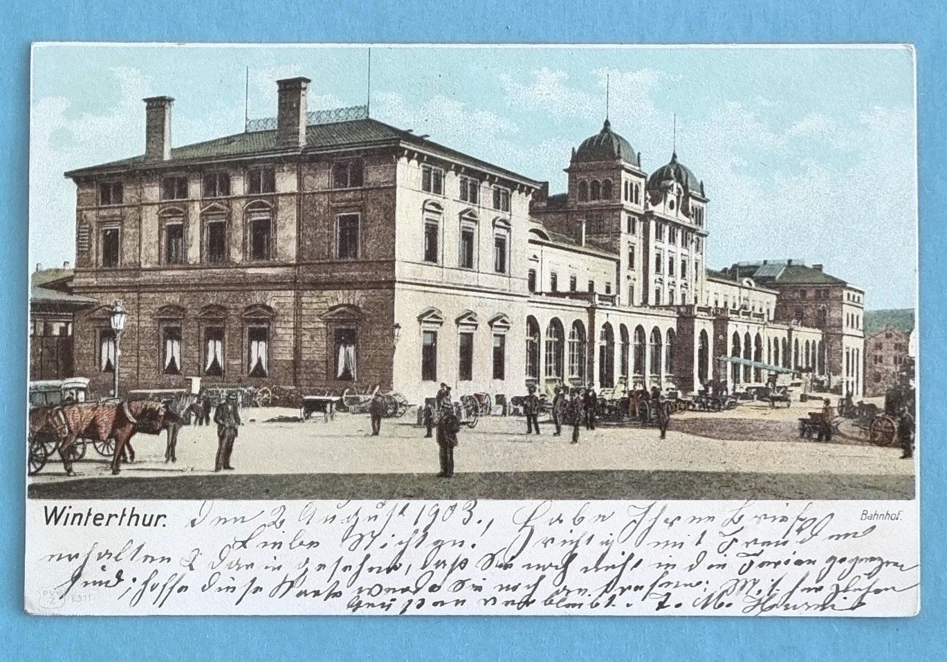 Ansichtskarten: Winterthur - Bahnhof - 1903 – Gebraucht aus Rothrist von RROENK