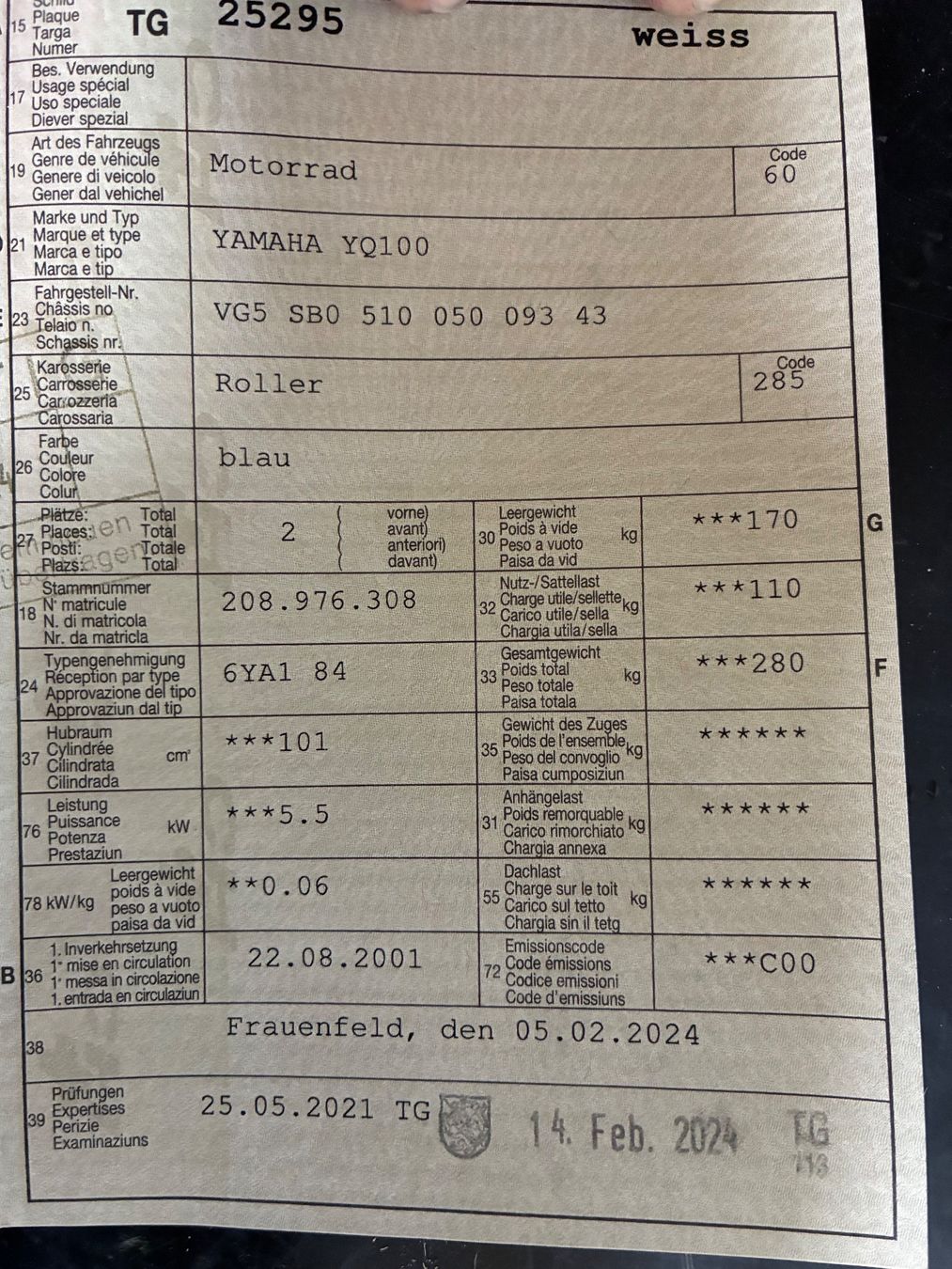 Yamaha Scooter: Yamaha aerox 100 ab mfk – Usato da St.Gallen venduto da niki112 4