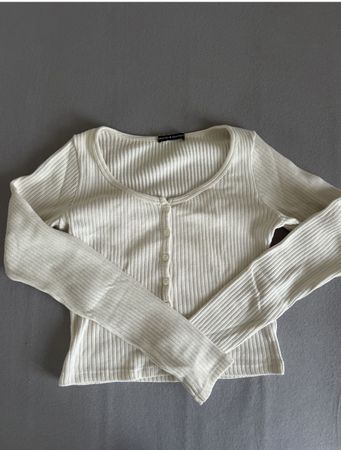 Rippstrick Cardigan weiss Grösse S neuwertig