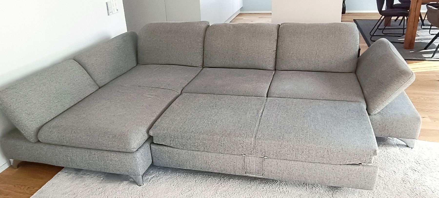 Divani: Ecksofa W.Schillig Stoff Grau mit Schlaffunktion  – Usato da Kreuzlingen venduto da sgolita 3