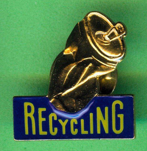 Plaketten & Abzeichen: RECYCLING  goldig – Gebraucht aus Winterthur von Sammleroase