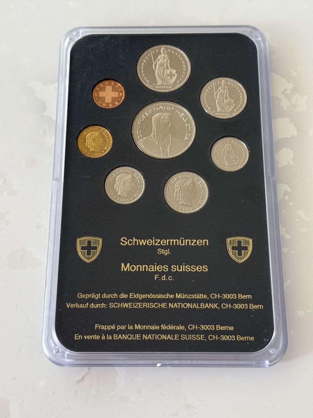 Tutti le monete: Schweizer Münzsatz 1984  Stempelglanz – Usato da Wallisellen venduto da SWISS_SILVER1 1