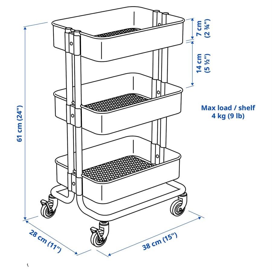 Ikea Eléments de bureau: Desserte Ikea Raskog noire comme neuve – Neuf (Voir description) à Morges par Mlle_Croft_91 1