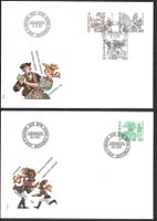 2 FDC Serie 676-679 Volksbräuche ET 25.11.1982/11.9.1984