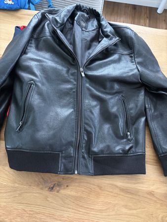Herren Jacke Kunstleder schwarz Grösse XL gebraucht
