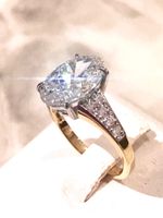 TOP NEUER 3.02 ct. F/VVS2 DIAMANT - RING 750 ZERTI.IGI LAB