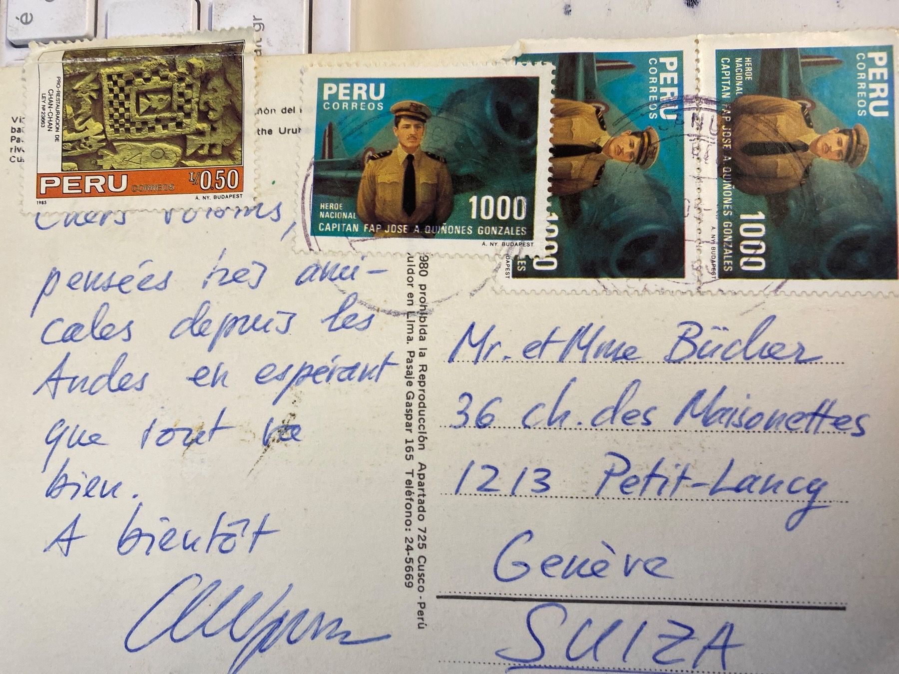 Cartes postales: CARTE DU PEROU - OBLITEREE – D'occasion à Le Brassus par cinema13 1