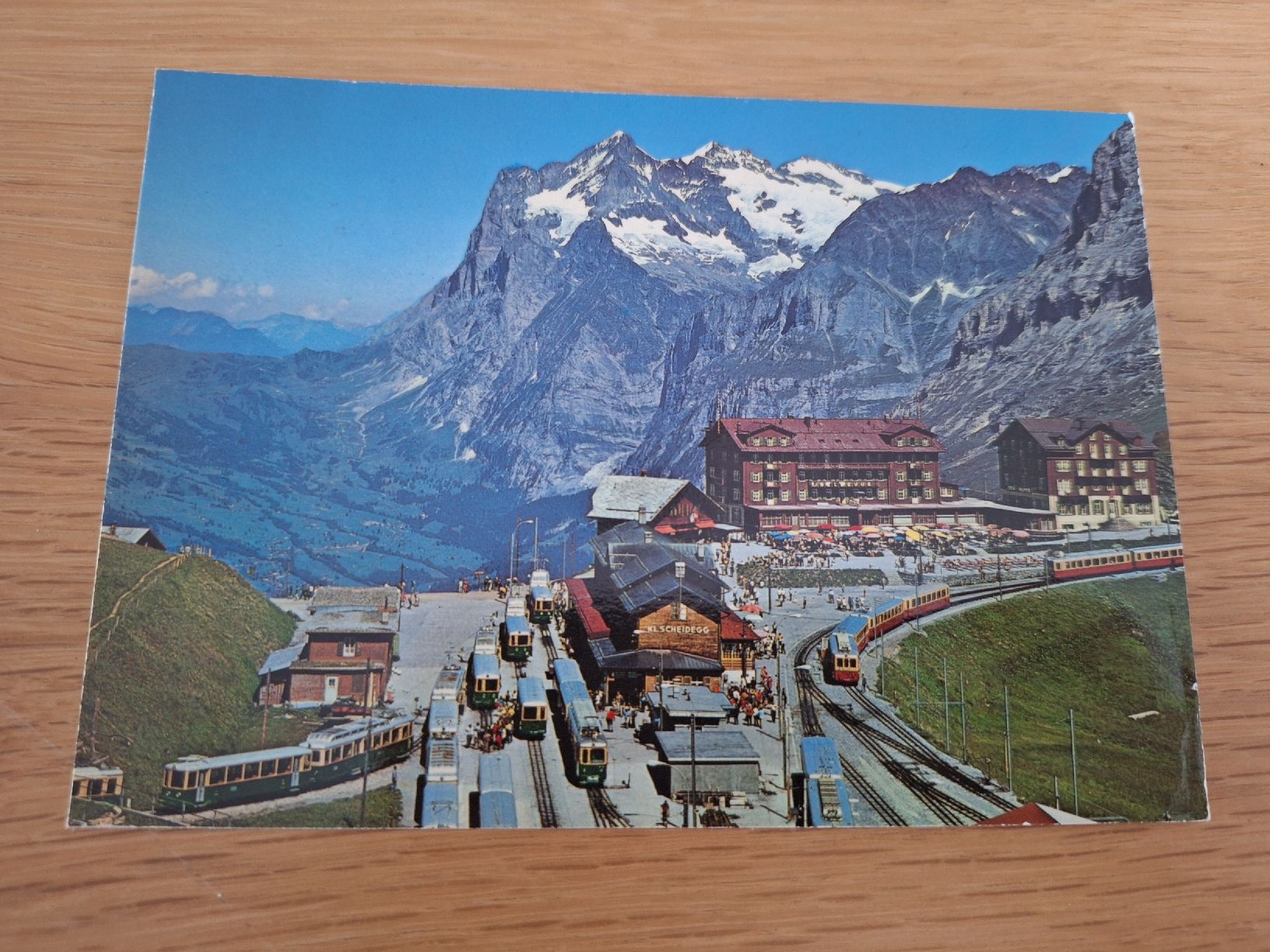 Cartoline postali: Ansichtskarte Kleine Scheidegg Eiger gelaufen 1982 – Usato da Wanzwil venduto da chlinih93