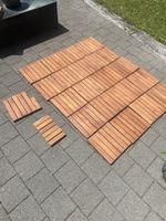Holzboden Terrassenplatten 23Stk. Holz braun gut erhaltener