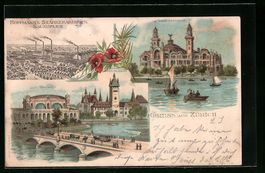 Litho Zürich, Ortspartie mit Bahnhof, T