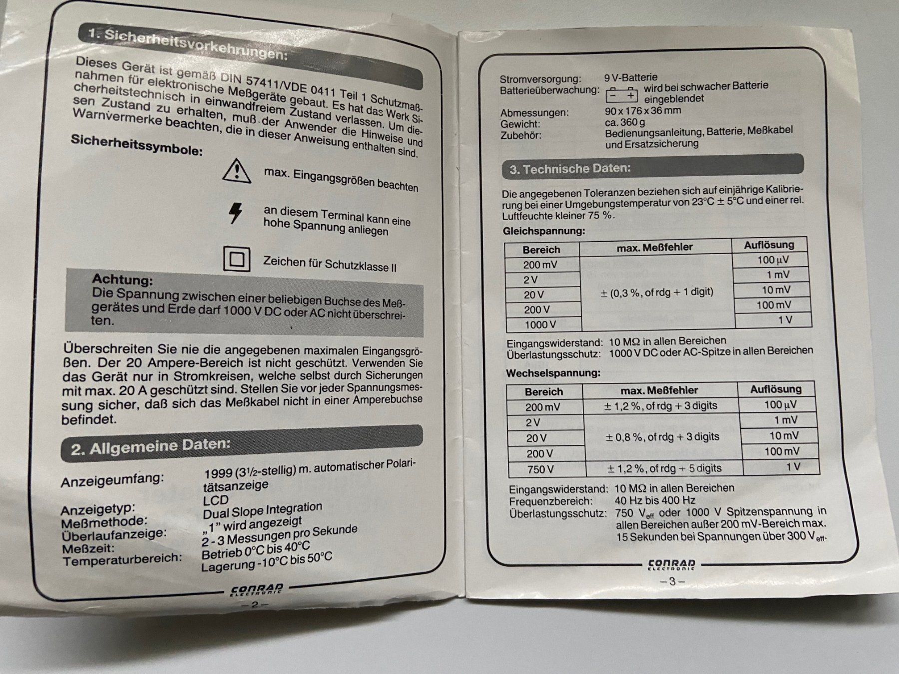 Messen: Multimeter Metex 3650 inkl. OVP – Gebraucht aus Langnau am Albis von  8