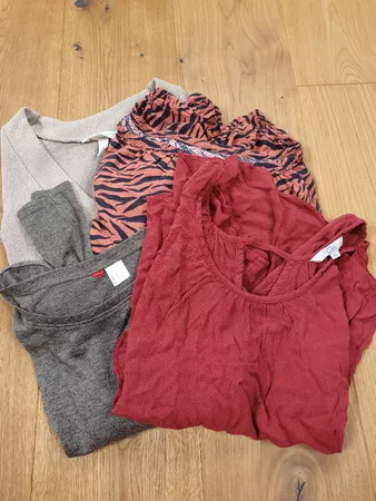 4er Set Damen Oberteile, Shirts, Blusen, Gr. S, Kleiderpaket