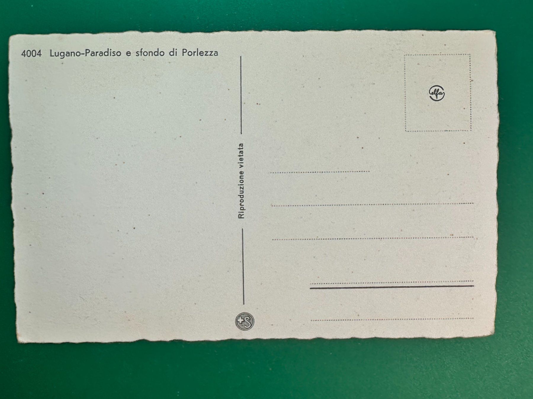 Cartoline postali: Lugano-Paradiso e sfondo di Porlezza – Usato da Steg VS venduto da _vinci_ 1