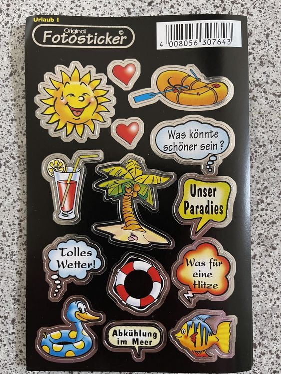 Foto-Sticker: zum Verzieren von Fotos + für Fotoalben, 6 Stk (Neu ...