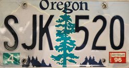 Nummernschild Oregon SJK 520