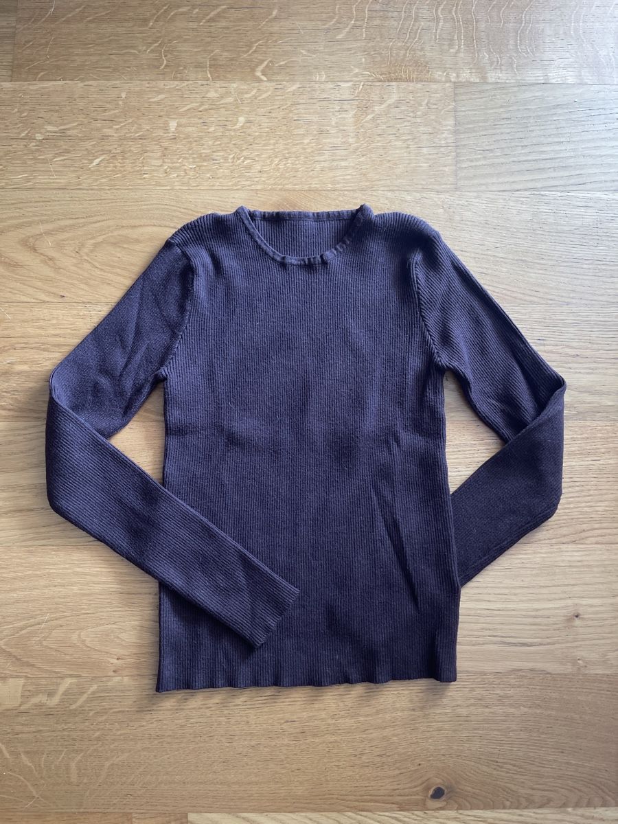 Shein Top: Dunkebraunes Langarmshirt – Usato da Bremgarten AG venduto da arl_8nbf