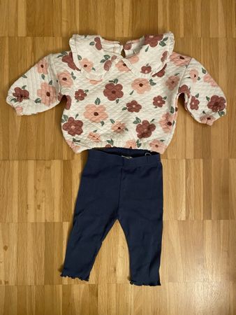 Ergge Baby Set Top Floral And Leggings Size 74