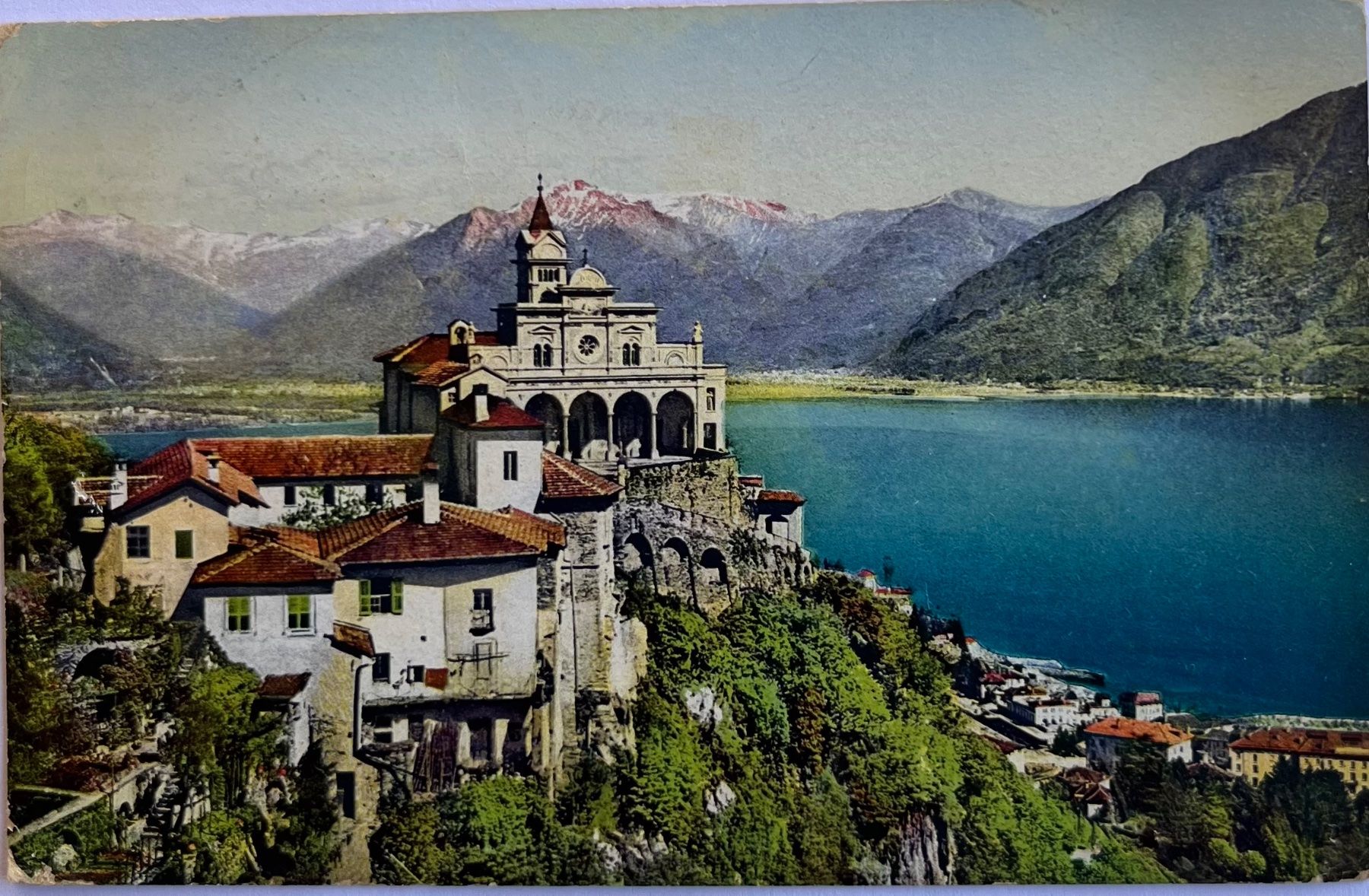 Ansichtskarten: Antike Ansichtskarte Locarno, Madonna del Sasso – Gebraucht aus Eschen von ulr_qys2