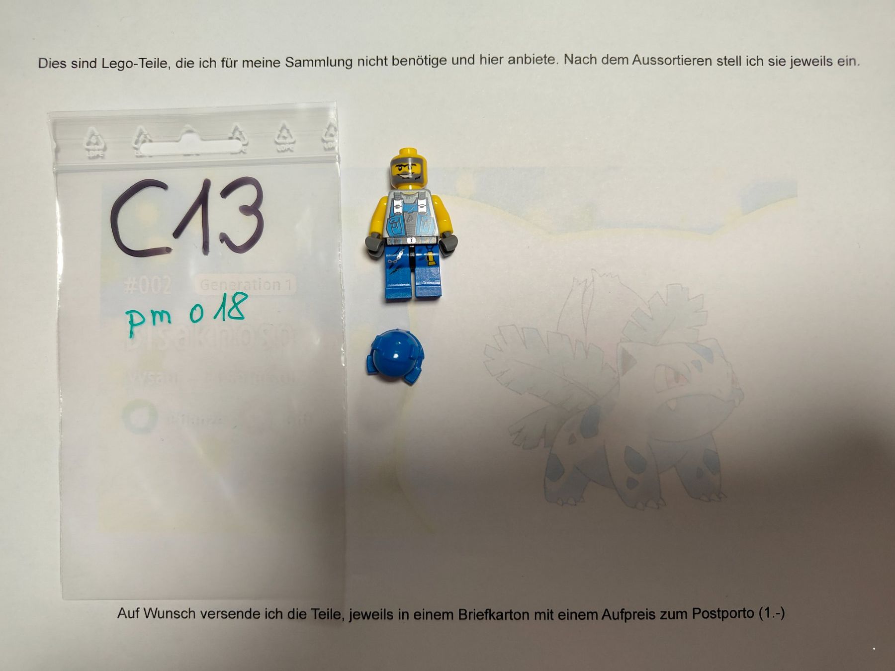 Lego Kit di costruzioni: Legofigur   Power Miner   pm018   /C13 – Usato da St. Gallen venduto da Bisaknosp