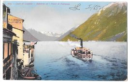 Gandria mit Dampfschiff "Sempione" Feldpoststempel
