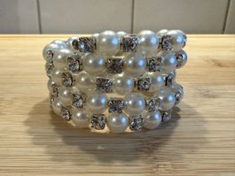 Perl-Armband mit Steinchen, elegant