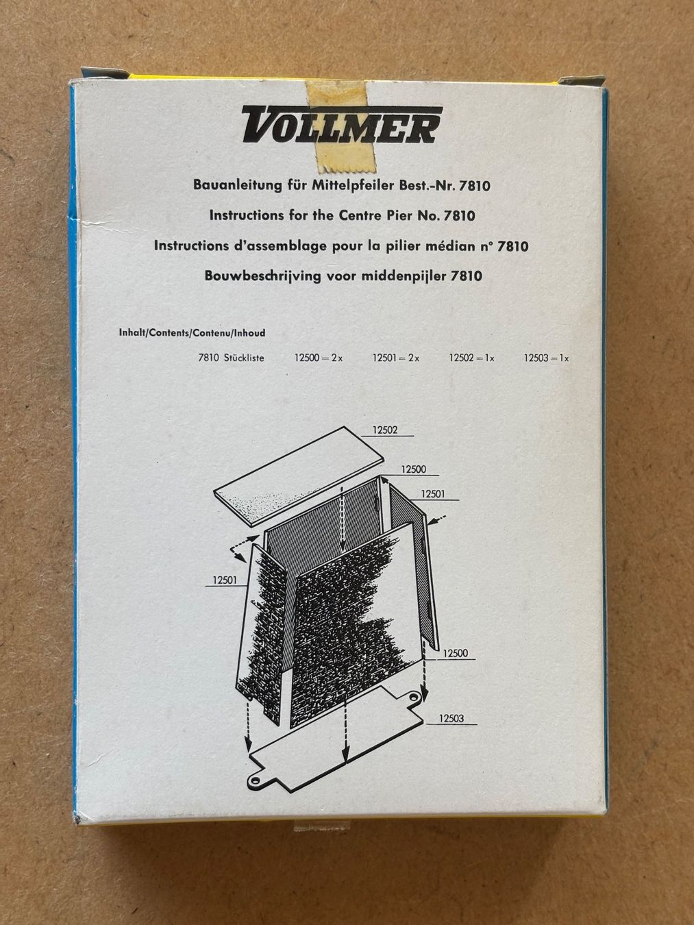Vollmer Modellini di ferrovie: Vollmer 7810 Mittelpfeiler – Nuovo e nell'imballaggio originale da Hauterive NE venduto da eriamch 1