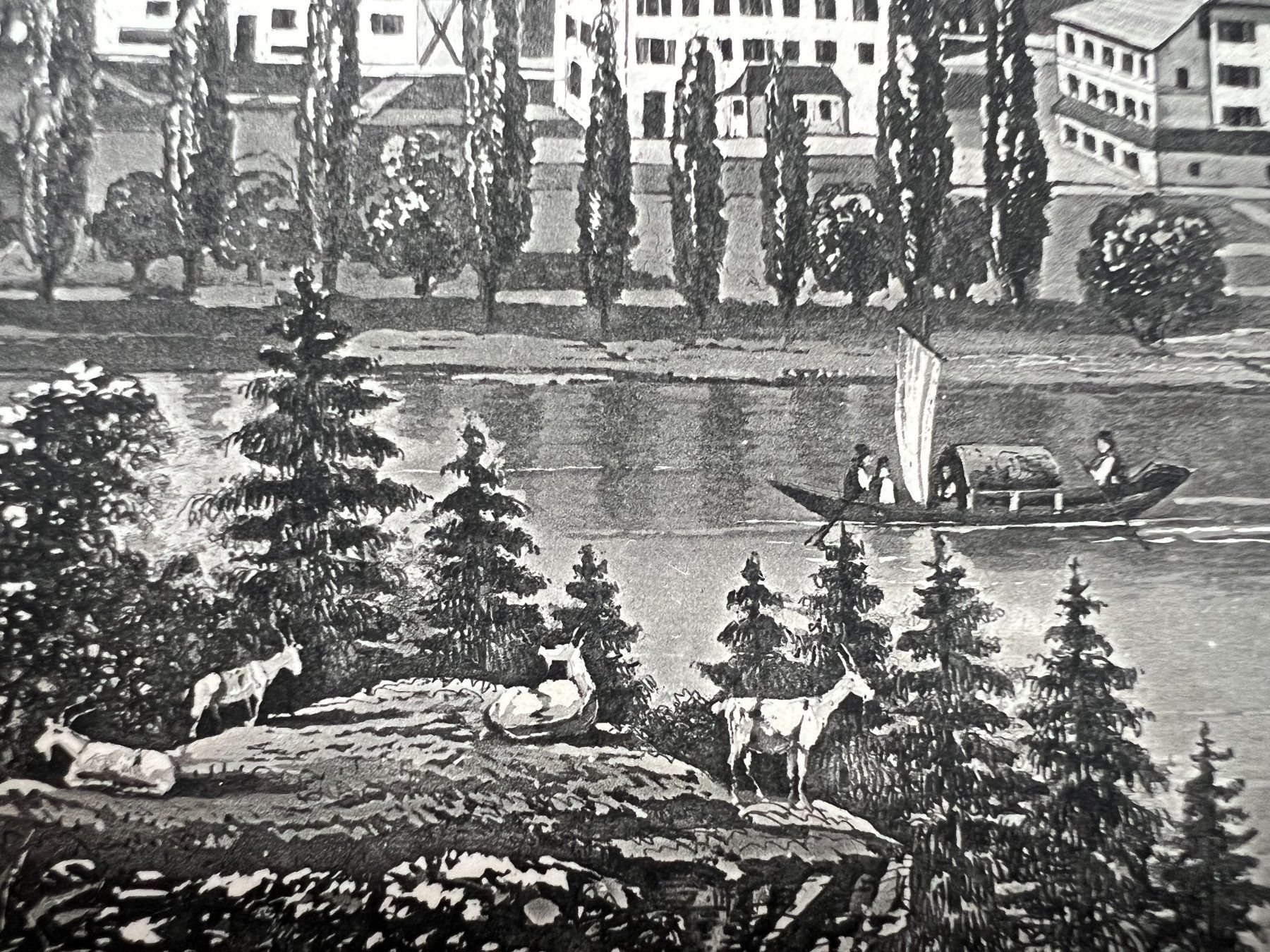 Incisioni: Interlaken Kupferstich H.F. Leuthold um 1840 – Usato da Unterseen venduto da Naga99 6