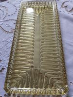 Kristall Glas Kuchenplatte aus 70-er Jahren