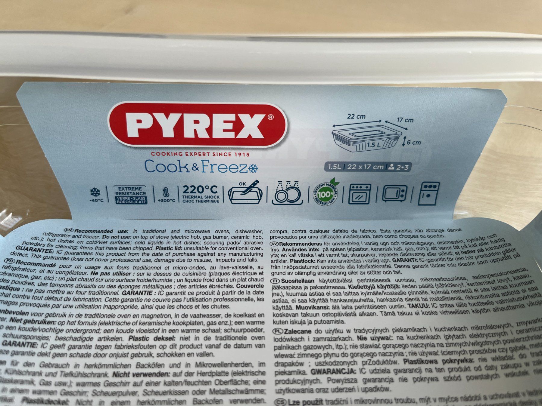 Pyrex Teglie da forno: Pyrex Auflaufform Glas Cook&Freeze 1.5L – Nuovo (secondo la descrizione) da Uetendorf venduto da Florabella01 2