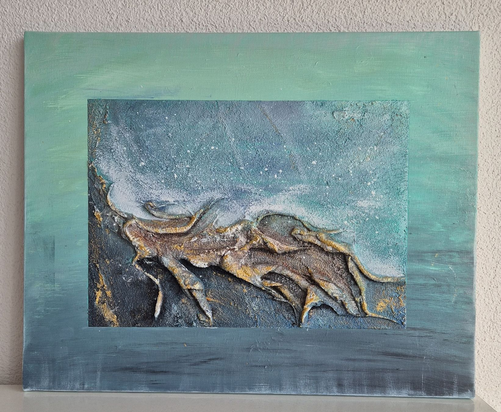 Gemälde: Abstraktes Acrylbild "Sturm auf See" – Neu und originalverpackt aus Ittigen von ann_6qvq