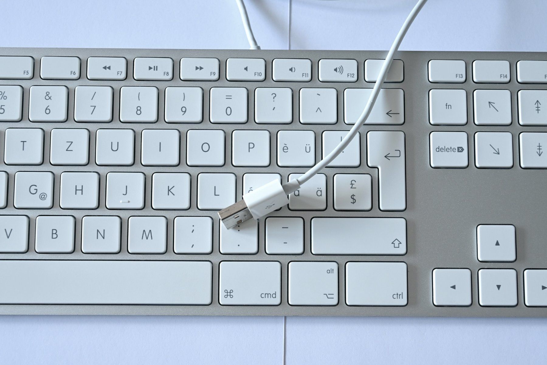 Apple Tastiere: Apple Tastatur für Mac mit USB-Kabel | Schweizer Layout – Usato da Scherz venduto da Neogeo5000 2