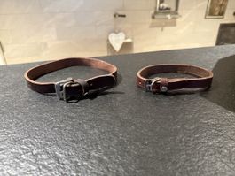 Hundehalsbänder Echt Leder dunkel