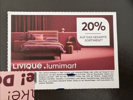 Livique Lumimart Gutschein 20 Prozent Rabatt bis 2026