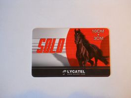 Solo Lycatel Prepaid Karte 10Chf + 3Chf