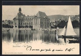AK Neuchatel, La Poste, 1902
