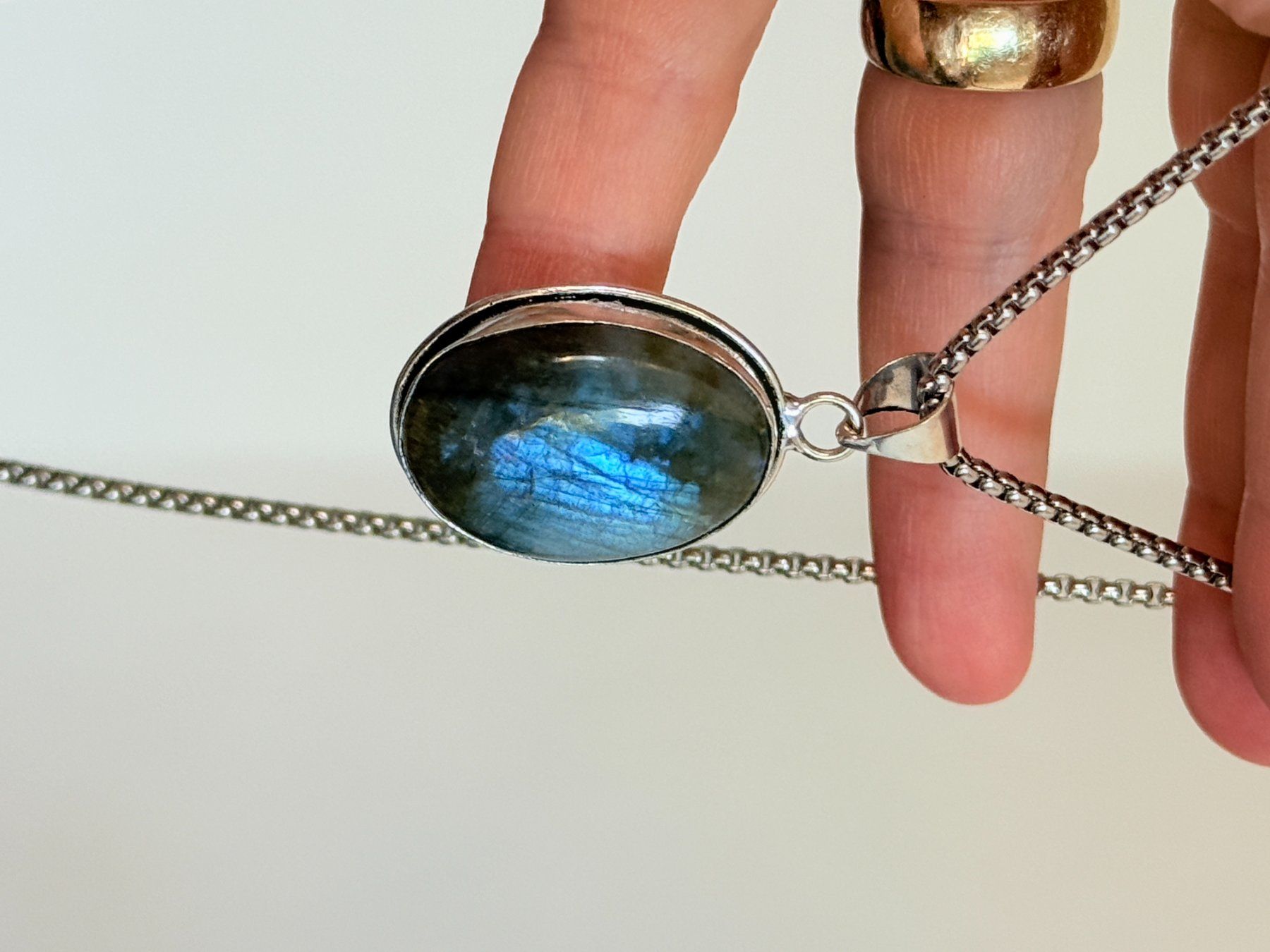 Catenine: Collier labradorite, élégant et tendance ✨ – Nuovo e nell'imballaggio originale da Genève venduto da AWWA 5