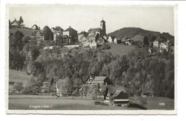 Trogen (AR) Dorfansicht von Osten - Kirche - 1950