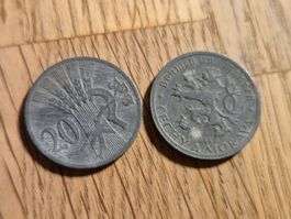 Böhmen und Mähren - 20 Haleru 1941 + 1944 - ab Fr. 1.--!