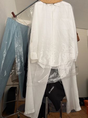 Loro Piana white linen pair 