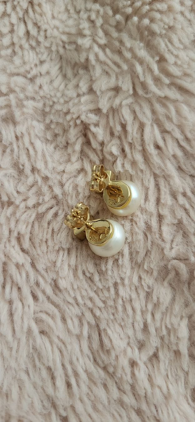 Boucles d'oreille: Fantastische Perlenohrstecker mit Brillanten  – Neuf (Voir description) à Unterägeri par Altgoldschmuck 5