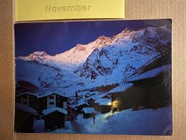 AK von Saas Fee mit Bergpanorama