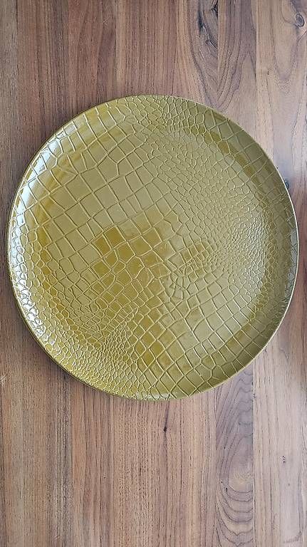 Tutte le decorazioni: Deko Teller brau grün – Nuovo e nell'imballaggio originale da Niederhasli venduto da Mina40