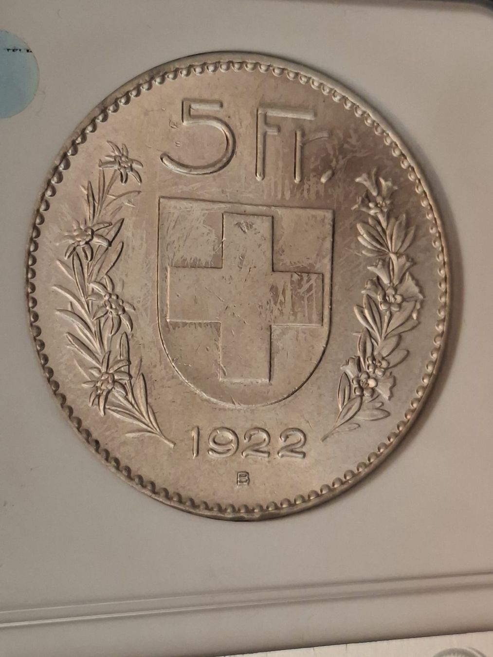 Tutti le monete: TOP +++ 5 FRANKEN 1922 (Silber) +++TOP+++ – Usato da Pfungen venduto da Aguti77 5