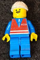 LEGO Figur Bauarbeiter mit Helm 👷‍♂️ blau/rot Rarität