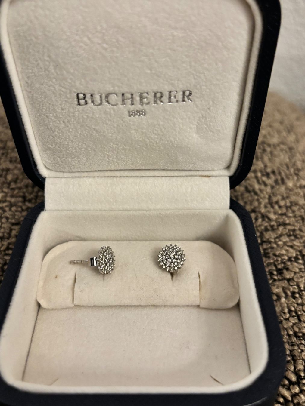 Bucherer Diamant Ohrstecker 18K Weissgold 0.3ct,Box&Beleg (D'occasion ...