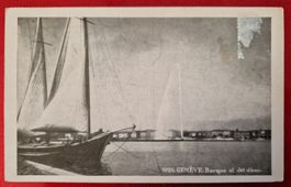 Genève. Barque et Jet d'eau 1934
