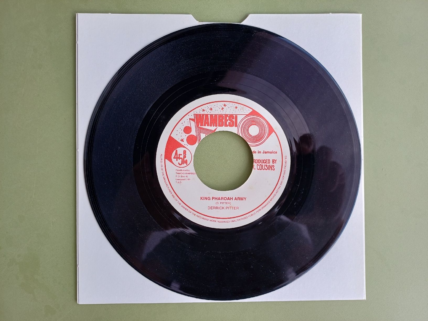 Dischi in vinile: Derrick Pitter "King Pharoah Army" 45t – Usato da Begnins venduto da Drastic-Sound 2