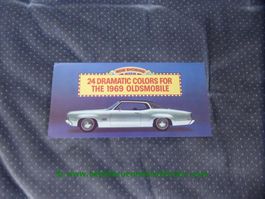 Oldsmobile Dramatic Colors 1969 Farbkarte englisch