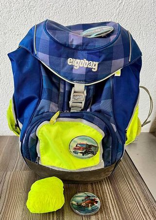 Schulrucksack ergobag inkl. Regenhülle / Kletties