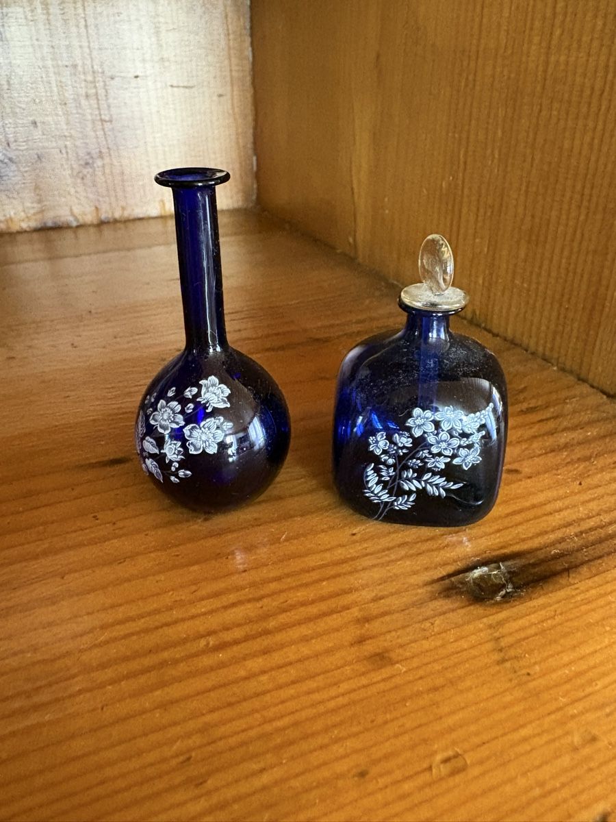 Murano Flaconi: 2 petits flacons bleu cobalt - Murano – Usato da Zweisimmen venduto da Domii 7